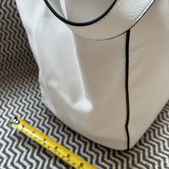 STEVE MADDEN Women's LARGE BAG PLUS PURSE WHITE HOBO BUCKET DOUBLE BAG And PURSE - Picture 3 of 8